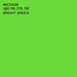 #6CDA3B - Bright Green Color Image